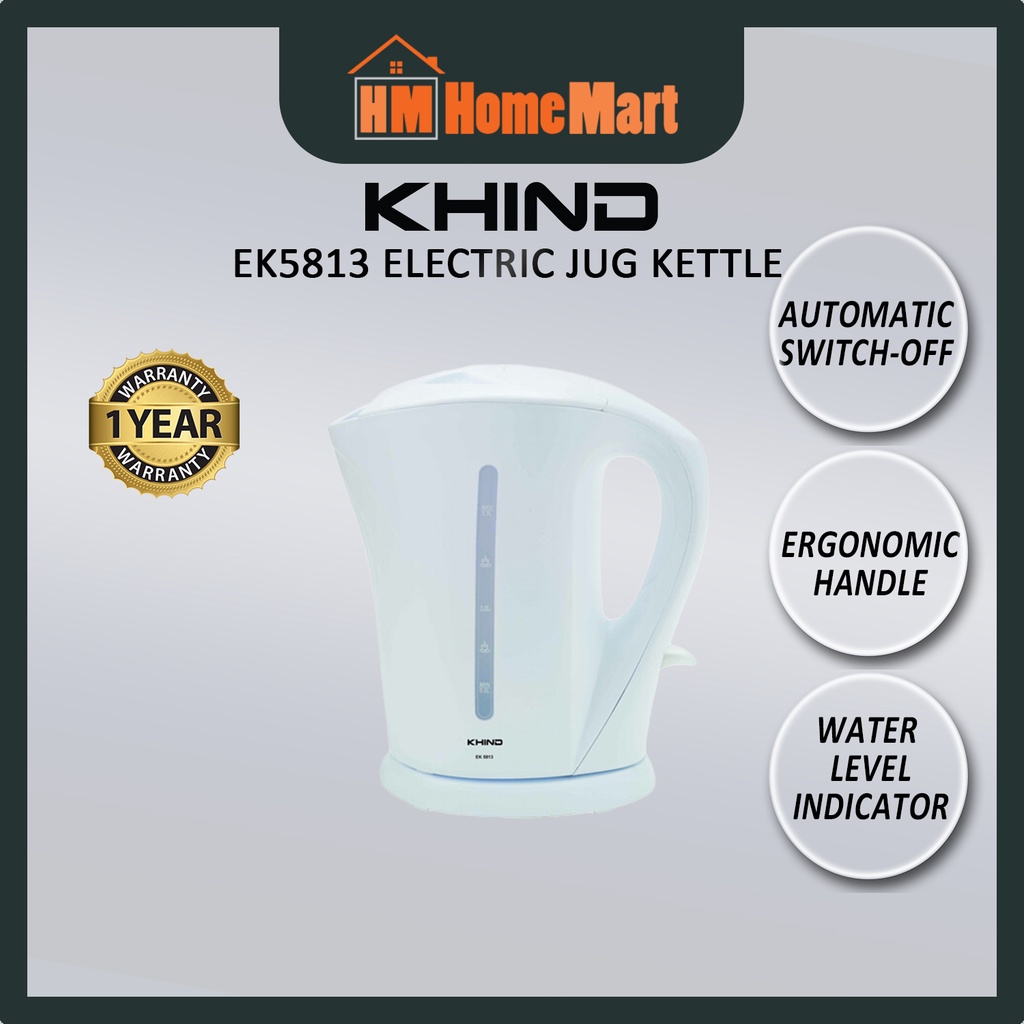 KHIND EK5813 Electric Jug Kettle 1.7L (1 Year Warranty) Shopee Malaysia