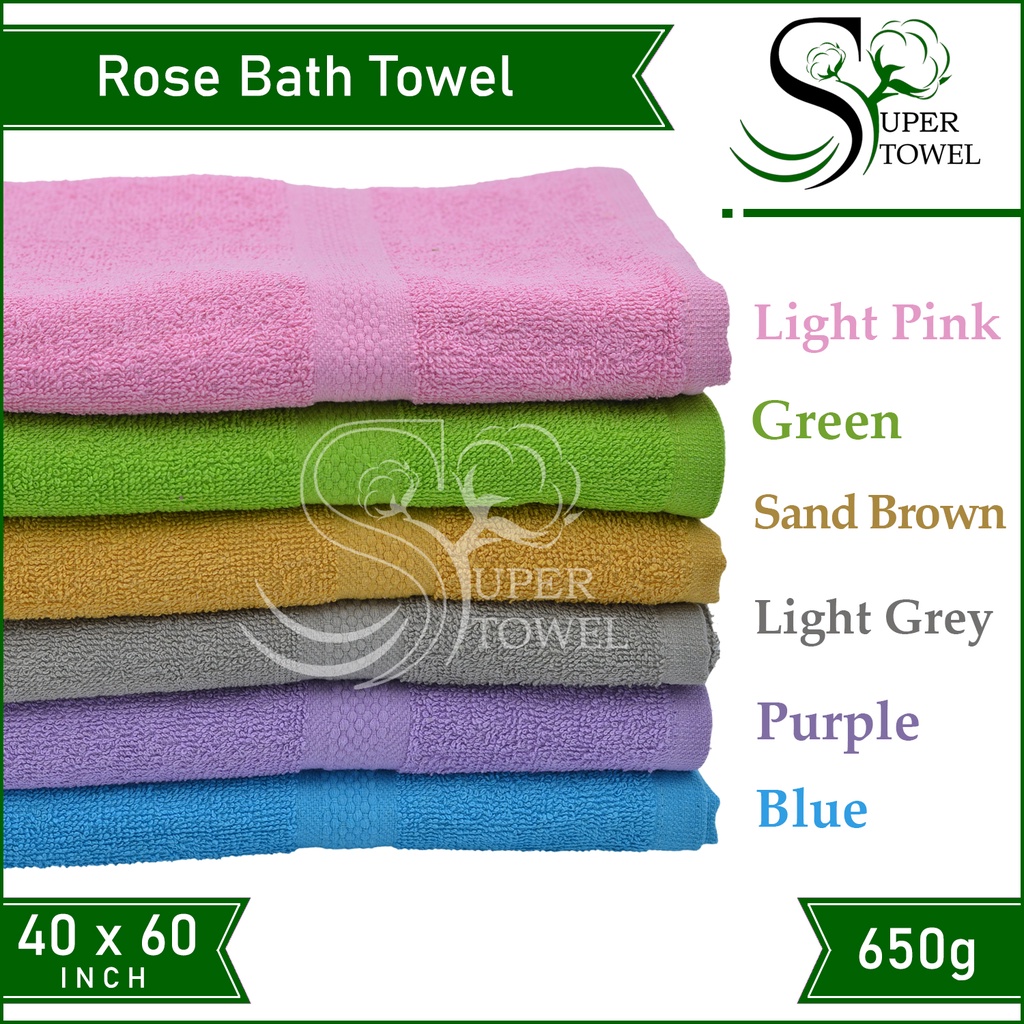 Rose Bath Towel Exclusive / 16x26 / 20x40 / 27x54 / 40x60 / Cotton