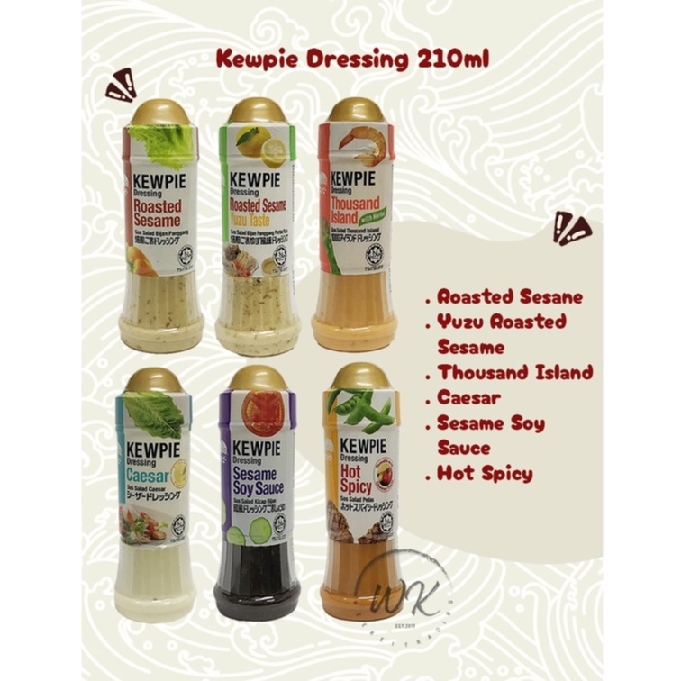 Kewpie Dressing HALAL 210ml Roasted Sesame /Yuzu Roasted Sesame