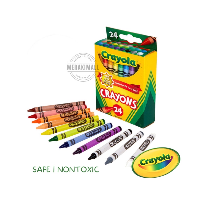 Crayola Classic Crayons 24 Colours Made with Solar Power NonToxic