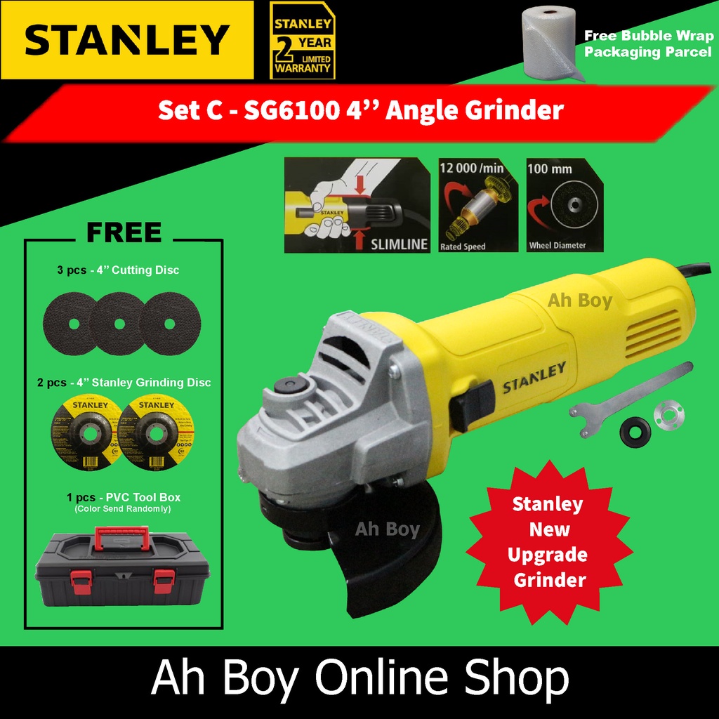 Stanley SG6100 4’’ 620W SLIM Small Angle Grinder [ STGT5100 Replacement
