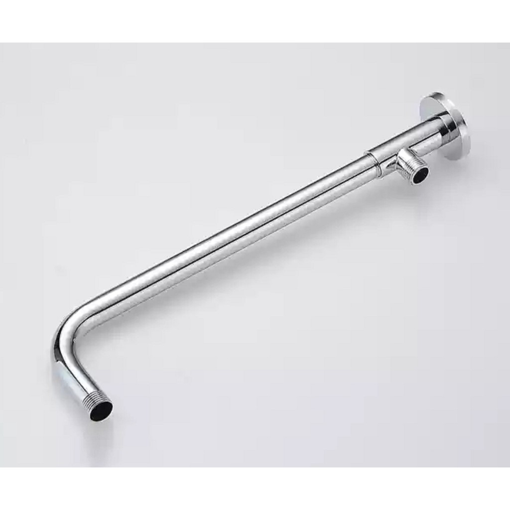 Brass Chrome Shower Arm Head Extension Water Bend Pipe Wall Mounted