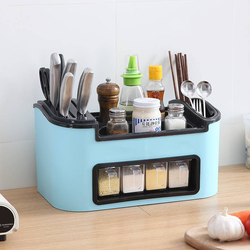 Multipurpose Kitchen Storage Box Seasoning Sauce Bottle Spices