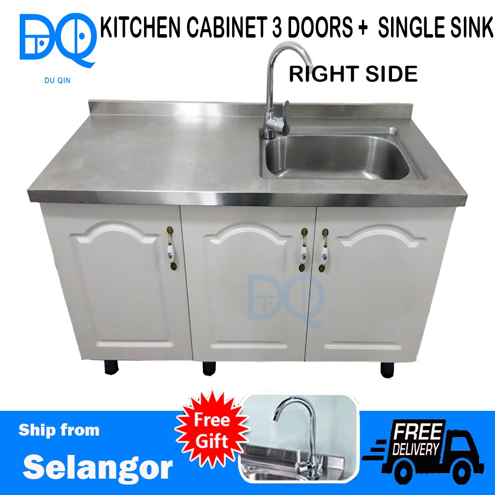 Kitchen Stainless Steel Top 3 doors with Single Sink Shopee
