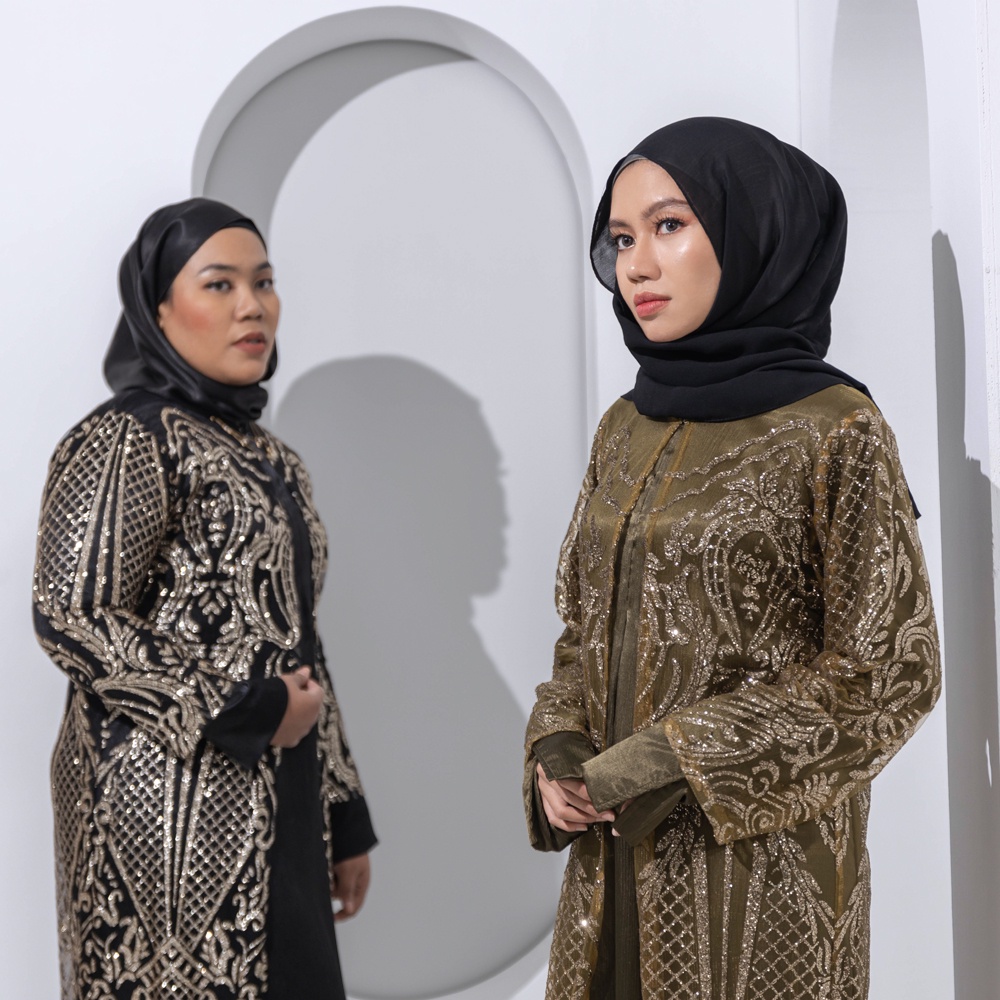 MAHSURI GLITTER LACE ABAYA DRESS Made in Malaysia Shopee Malaysia