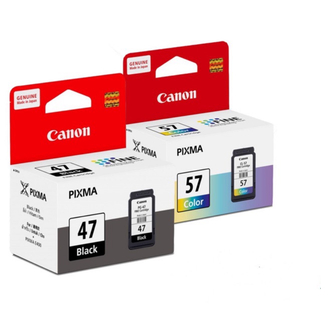 CANON PG47 BLACK CL57 COLOR CL57S COLOR E400/410/460/470/E480 [100 GENUINE ] Shopee Malaysia