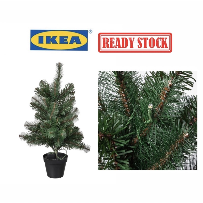 IKEA VINTER 2021 Christmas Artificial potted plant with LED, battery