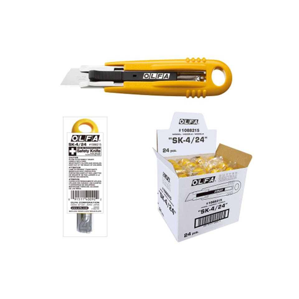 [100 ORIGINAL] OLFA SK4 SK4 SELF RETRACTING SAFETY KNIFE CARTON