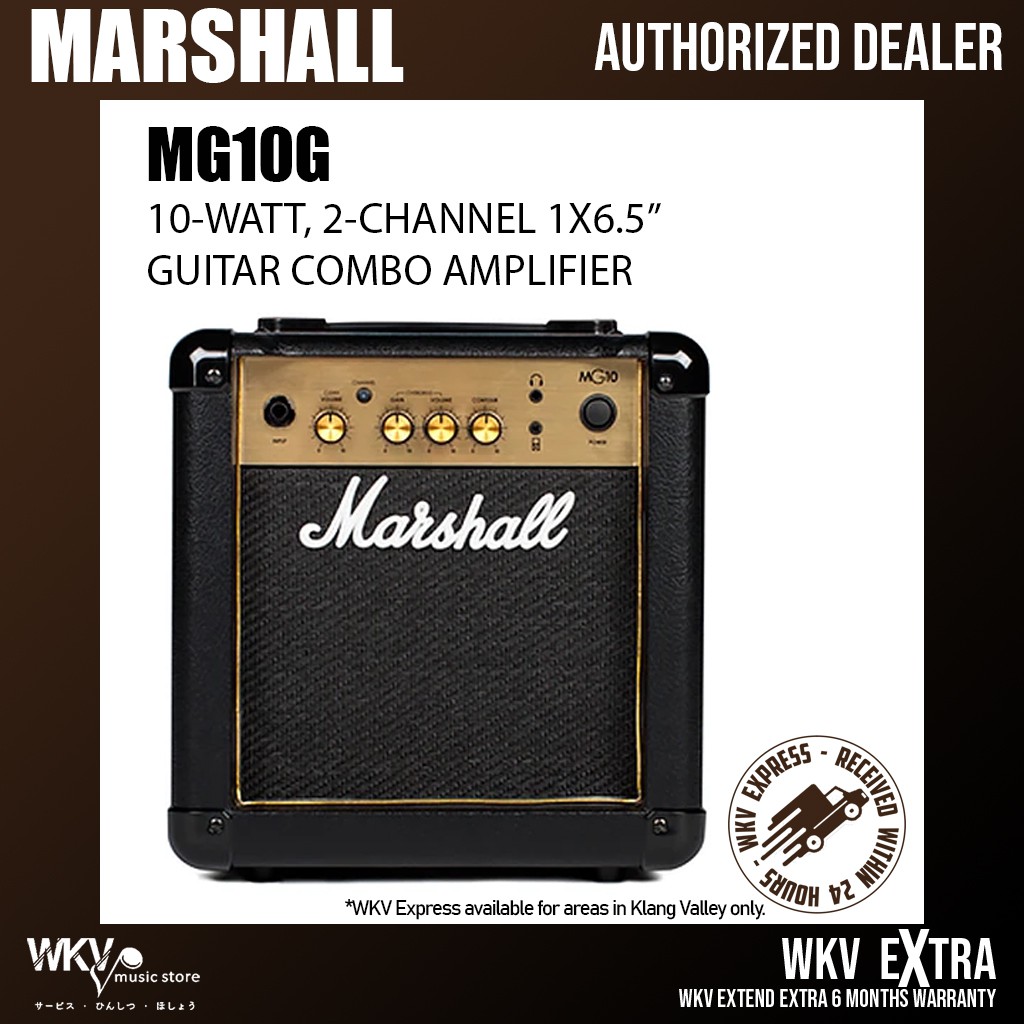 Marshall MG10G Gold Electric Guitar Combo Amplifier 10W 1x6.5 Guitar Amp (MG10/MG10G) Shopee