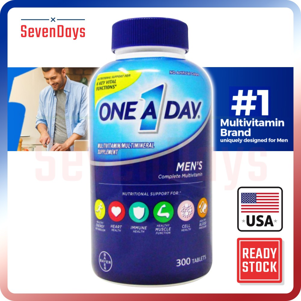 Bayer One A Day 300 Tablets Multivitamin Multimineral Supplement Heart