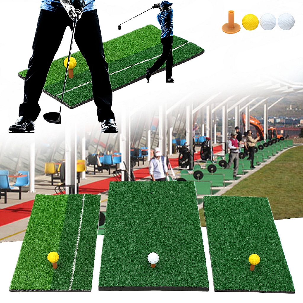 Golf Putting Training Mats Nylon Turf Chipping Driving