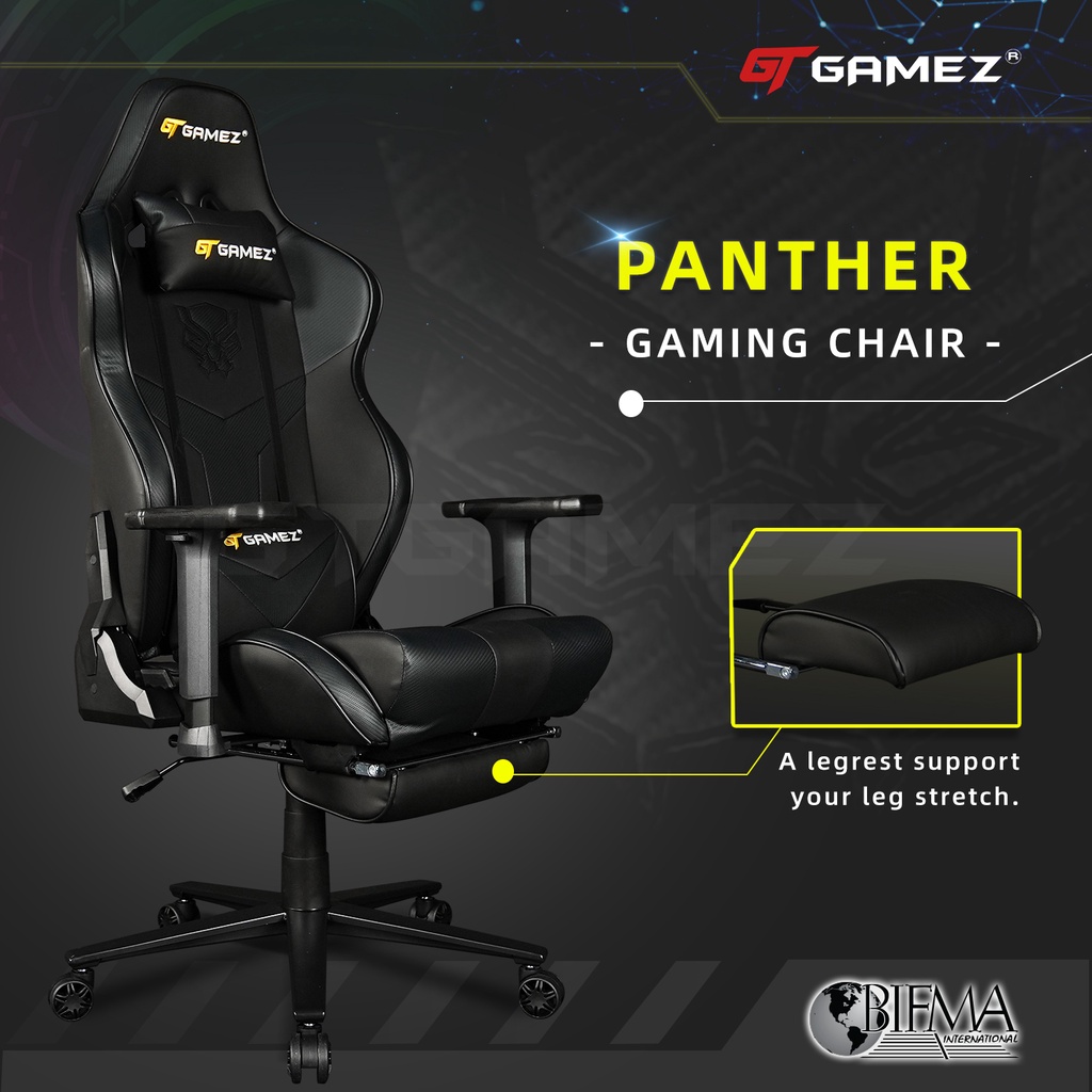 GTGAMEZ PANTHER Gaming Chair / Kerusi Gaming / PU Leather 2.0