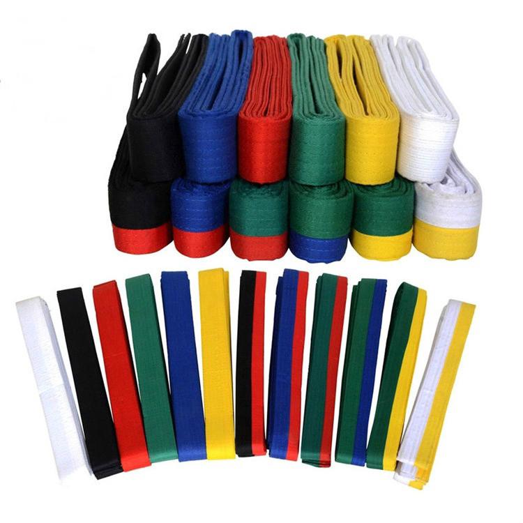 Taekwondo belts for with red, blue, green, black children taekwondo