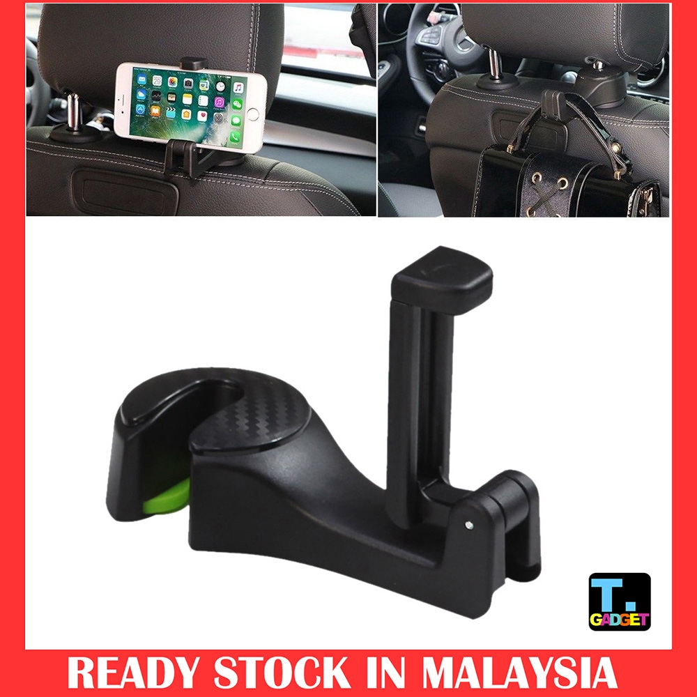 2 in 1 Universal Car Hook Mobile Phone Holder Bracket Vehicle Car