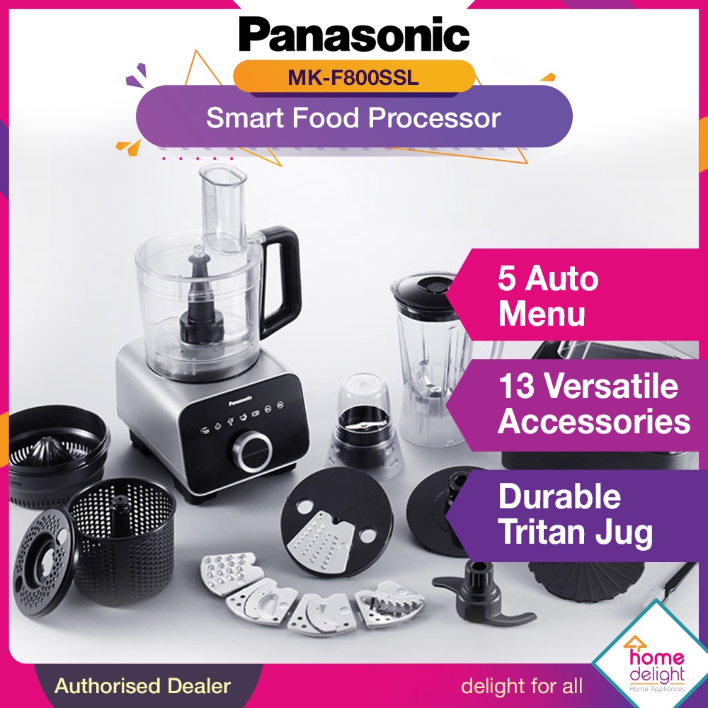 Panasonic Smart Food Processor 2.5L [ MKF800SSL / MKF800 ] Shopee