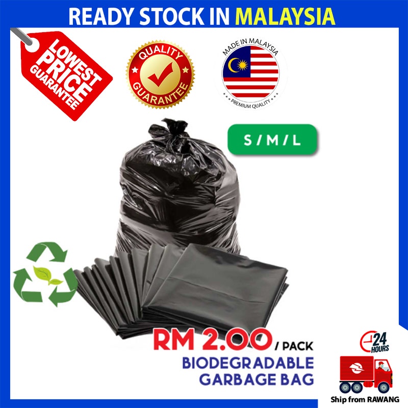 Biodegradable Garbage Bag / Rubbish Bag / Plastik Sampah [Size S/M/L] 💥