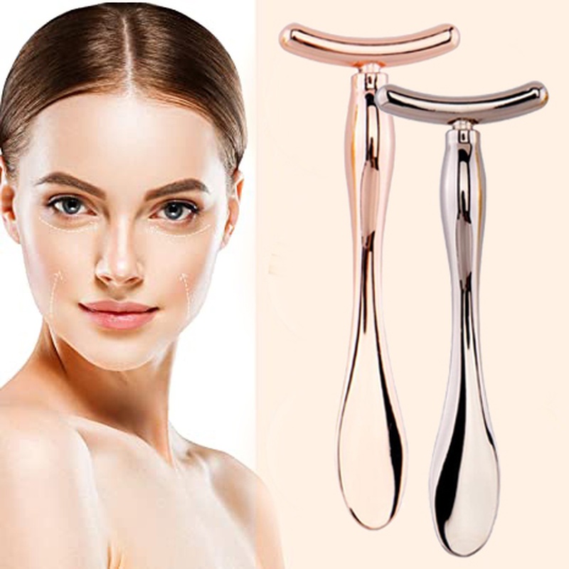 Double Head Skin Care Eye Massage Stick / Metal Eye Cream Roller Ball Wand / Professional Skin