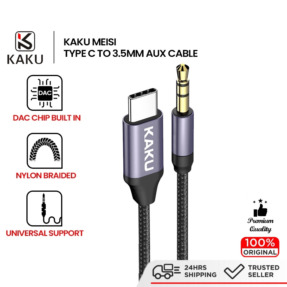 KAKU MEISI Type C To AUX Audio Jack Cable Converter USBC Speaker