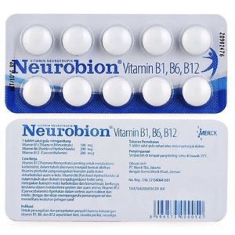 Neurobion Vitamin B1, B6, B12 Vitamin bagi sakit saraf dan kebas kaki