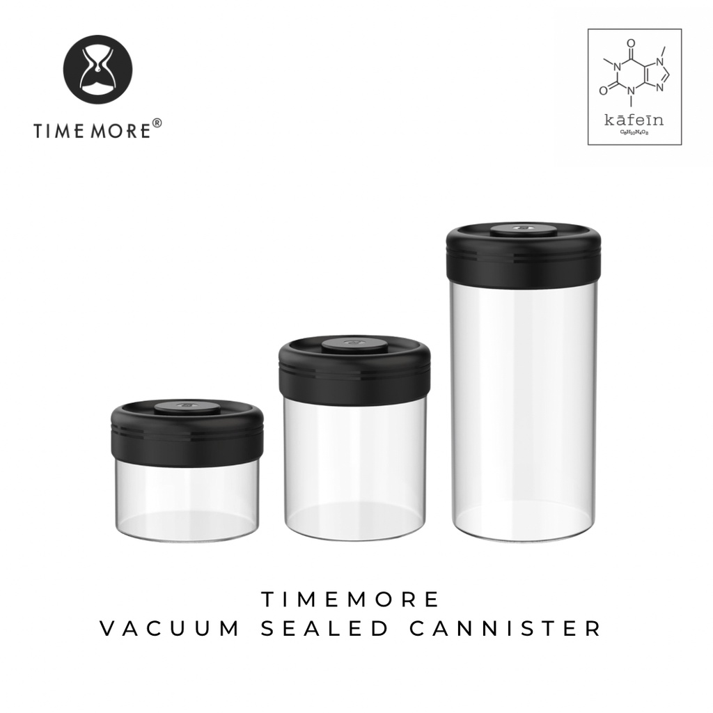Timemore Vacuum Sealed Tank Coffee Bean Glass Canister 400ML/800ML/1200ML Shopee Malaysia