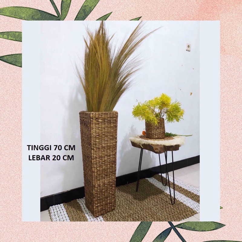 Water Hyacinth Woven Flower Vase Shopee Malaysia