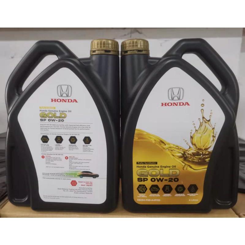 HONDA GENUINE FULLY SYNTHETIC SN 0W20 4L ENGINE OIL (NEW PACKING 2022