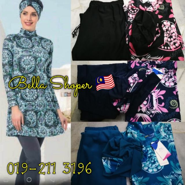 Jamilah Burkini Arab Ready Stock Malaysia Bikini Swimsuit Swim Swimming