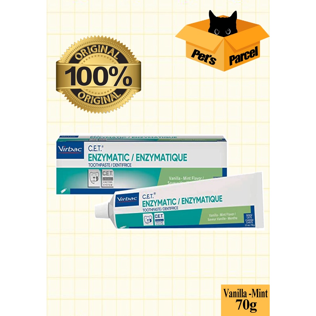 Virbac CET Enzymatic Toothpaste 70g Vanilla Mint Flavor (for Cat & Dog