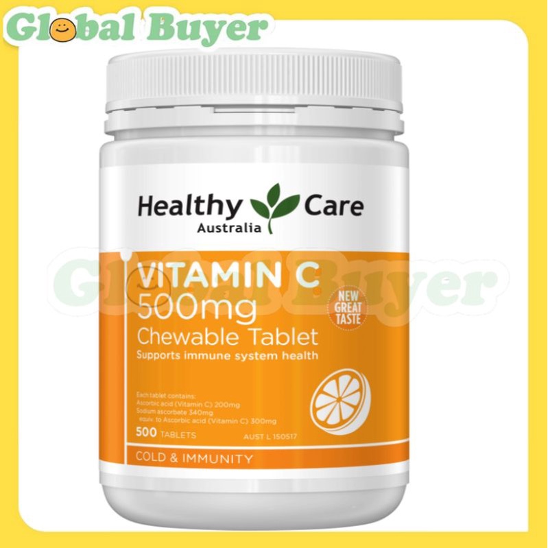 New 8" Tablets For 2023 Healthy Care Vitamin C 500Mg Chewable 500 Tablets Exp:8/2023 | Shopee Malaysia
