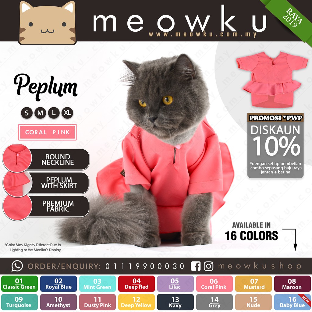 Baju Raya Kucing Betina BAJUKU
