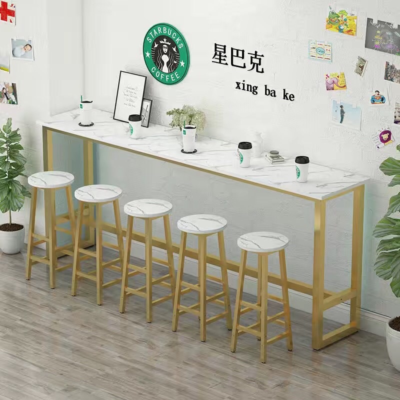 Bar table home balcony window table high table milk tea shop bar table