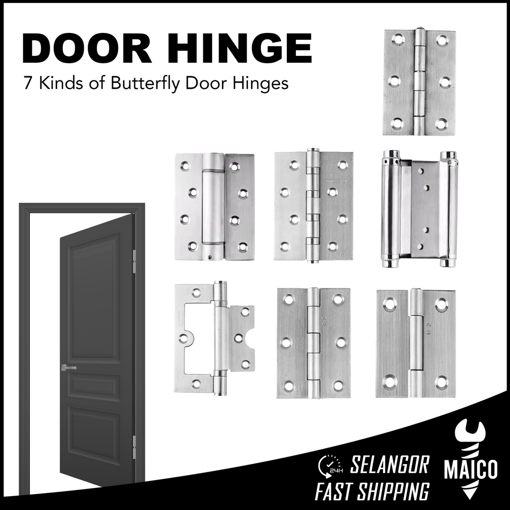 Stainless Steel Folding 2mm 3mm Butt Hinge Hairline Bearing Hinges Home