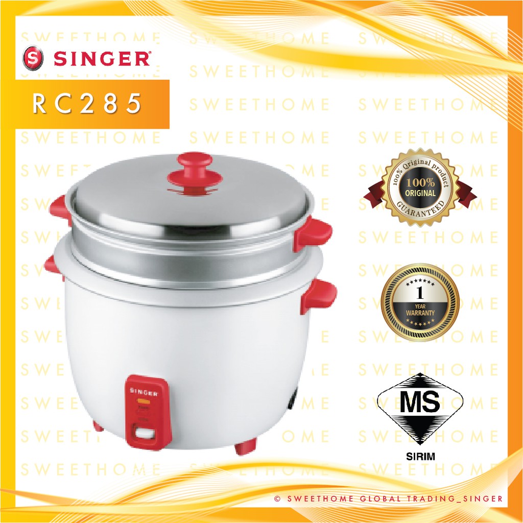 Singer RC285 Electric Rice Cooker *Ready Stock & Bubble Wrap* Shopee