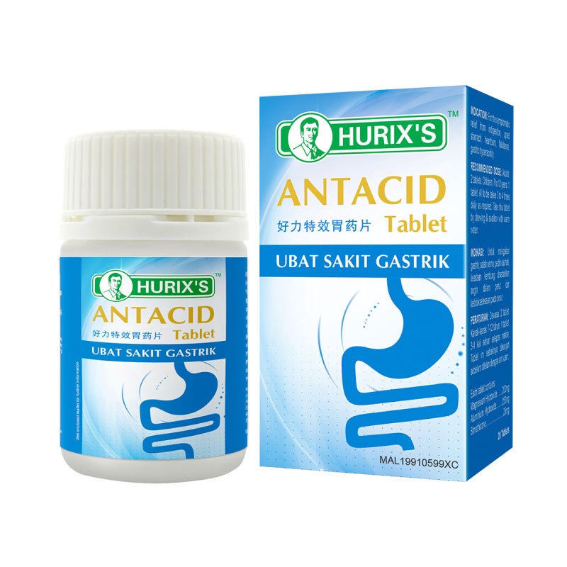 Hurix's Antacid Tablet (20's) Ubat Sakit Gastrik Shopee Malaysia