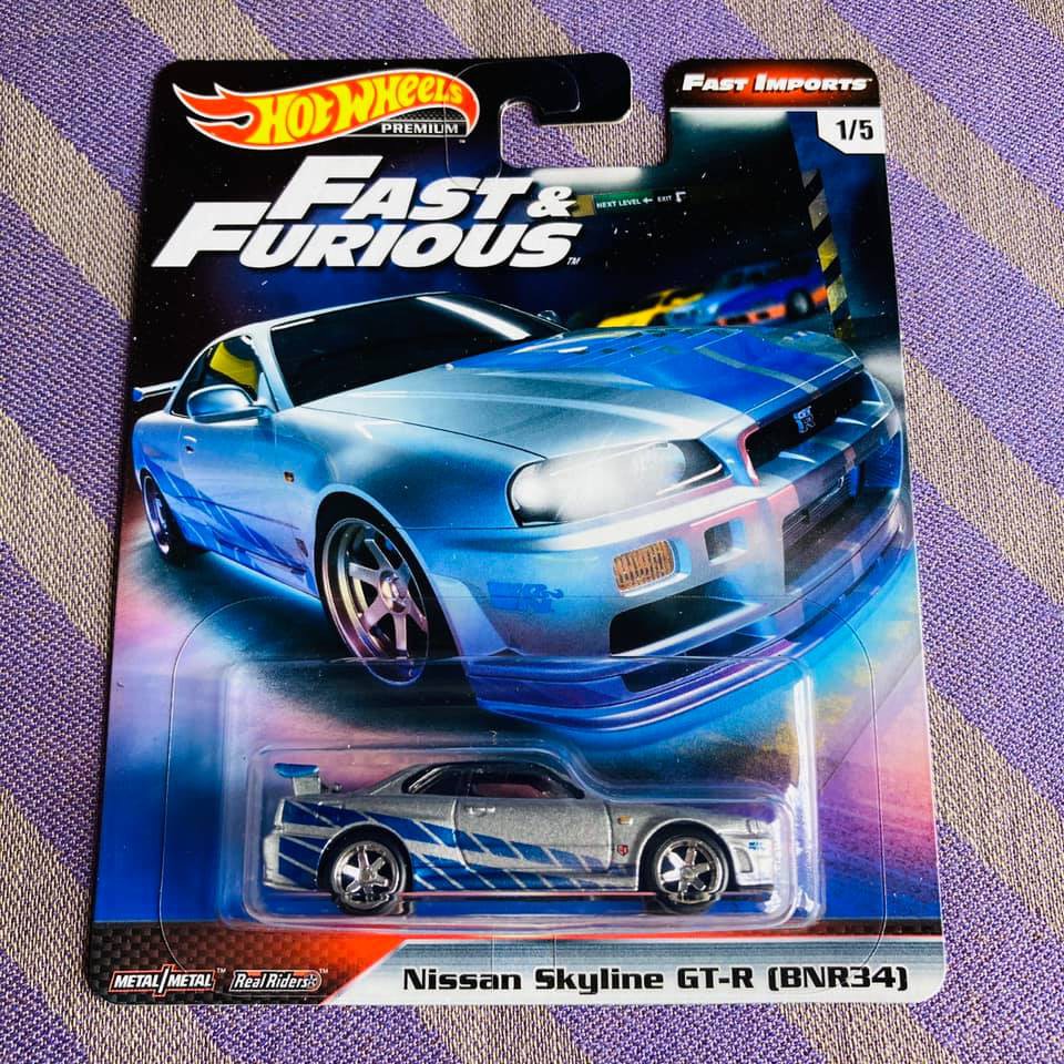 Hot Wheels Nissan Skyline Gtr R34 Fnf Brian From Set Fast Imports Jdm