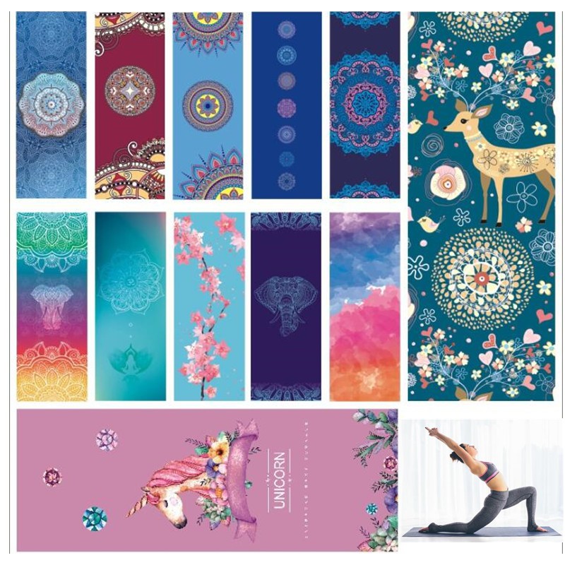 Foldable Nature Rubber Yoga Mat Suede NonSlip Machine Washable Ultra