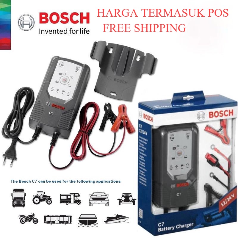 BOSCH AT C7 Fully Automatic Mode 6 12V/24V LeadAcid Battery Charger