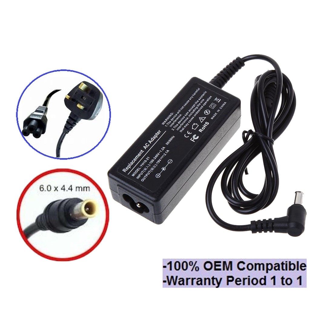 AC DC Power Supply Charger Adapter Cord Converter 19V 2.1A For LG