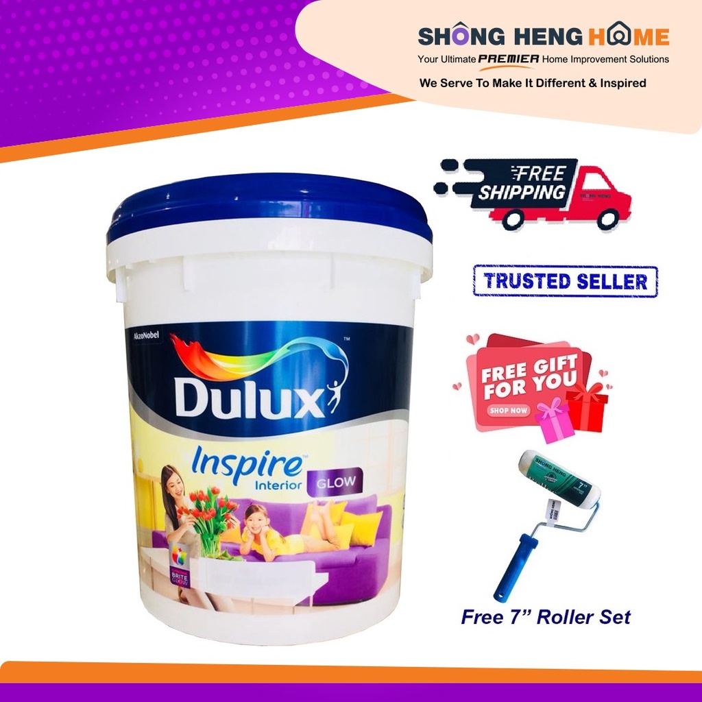 FREE SHIPPING Dulux Inspire Interior GLOW 5L Color Option Shopee