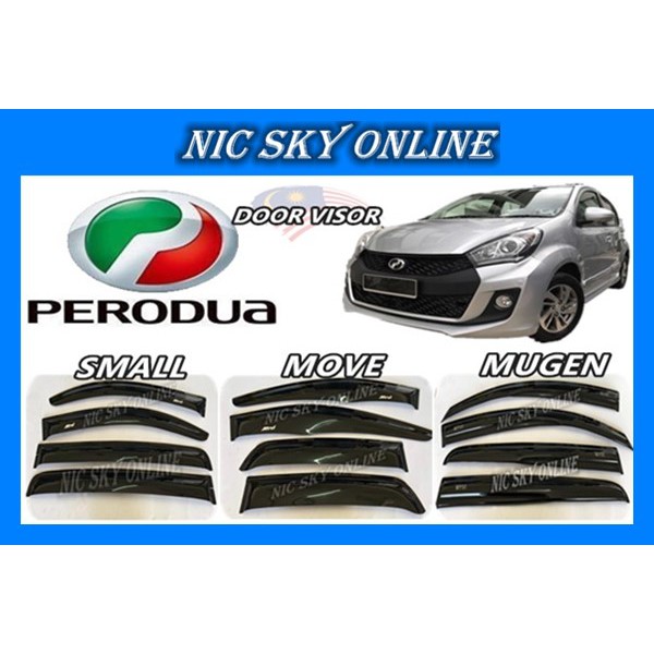 (4 PCS) Best Quality Perodua Myvi20112015/MyviIcon Door Visor Mugen