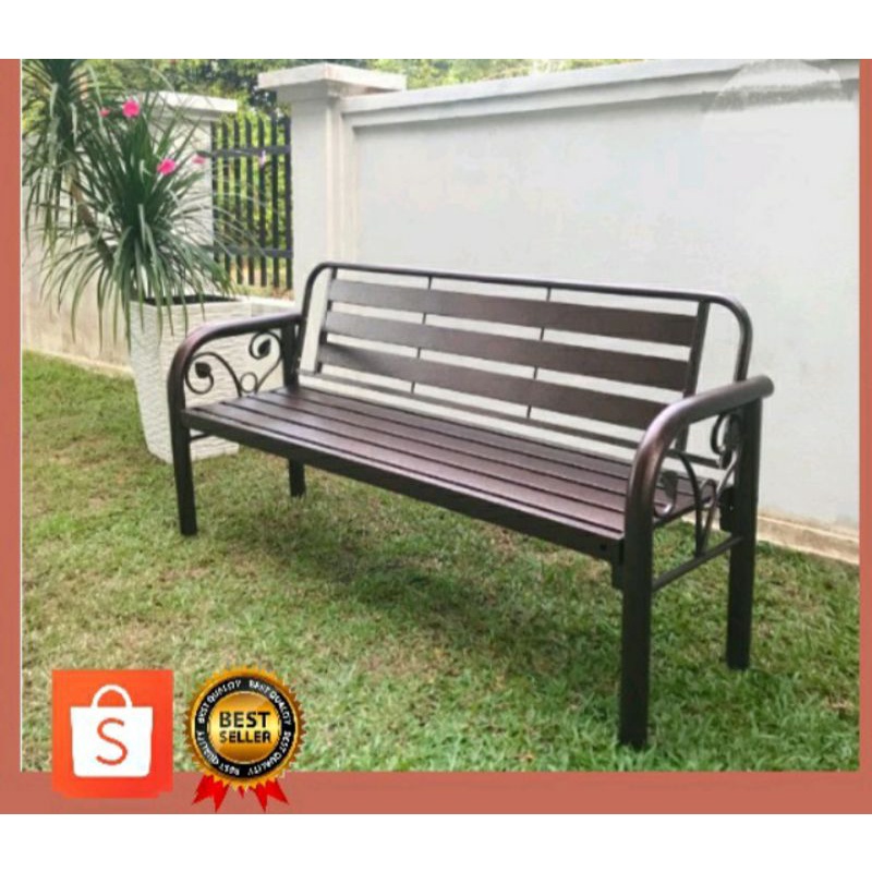 READY STOCK 5" metal bench chair/long bench ( 1 unit 1 order) Shopee