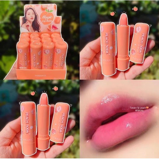 TANAKO LIPBALM PELEMBAB BIBIR LIPSTICK IKUT WARNA DARAH PEACH LIP BALM