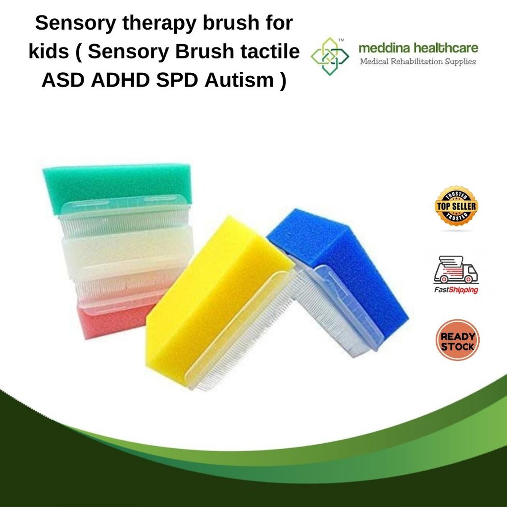 MEDDINA Sensory therapy brush for kids ( Sensory Brush tactile ASD ADHD SPD Autism ) Shopee