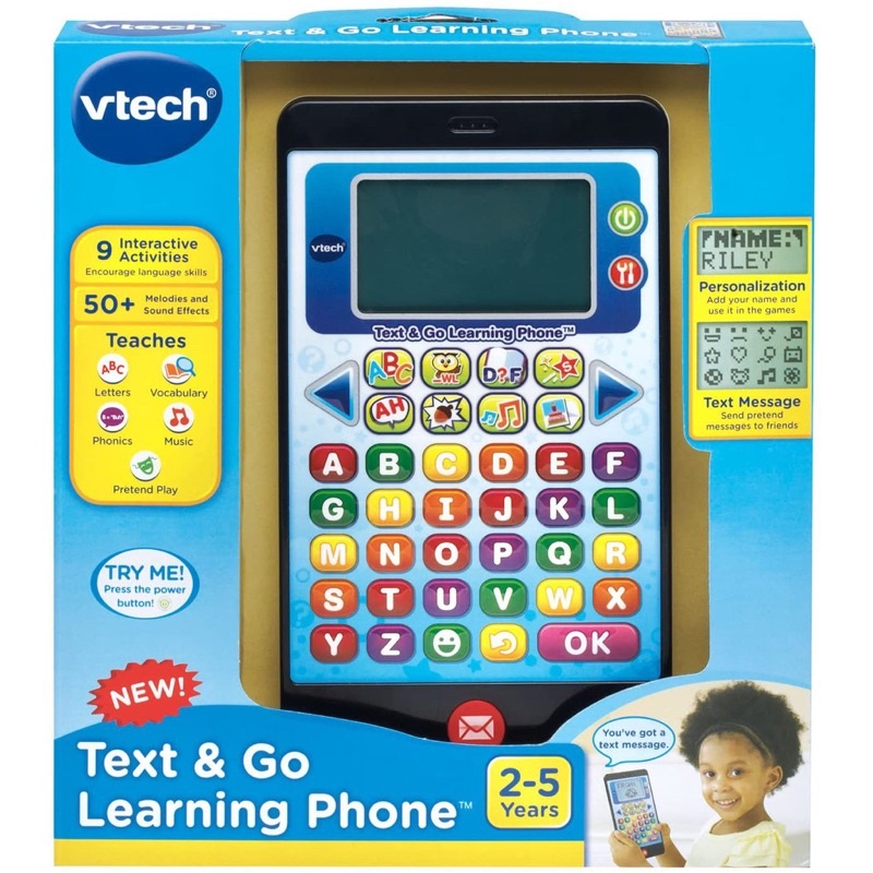Vtech ABC TEXT AND GO CHILDREN PLAY PHONE educational toys Shopee