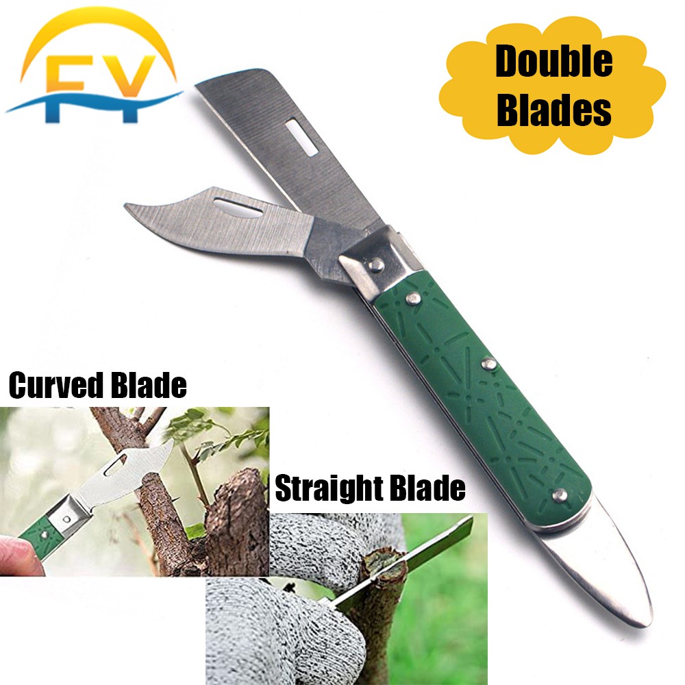 FY Grafting Knife Double Blades Gardening Knife Pruning Knife Folding
