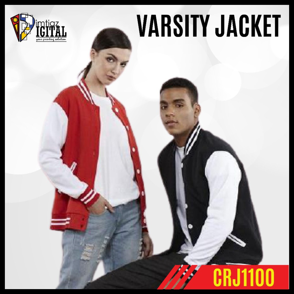 CRJ1100GILDAN Varsity Jacket Unisex Shopee Malaysia