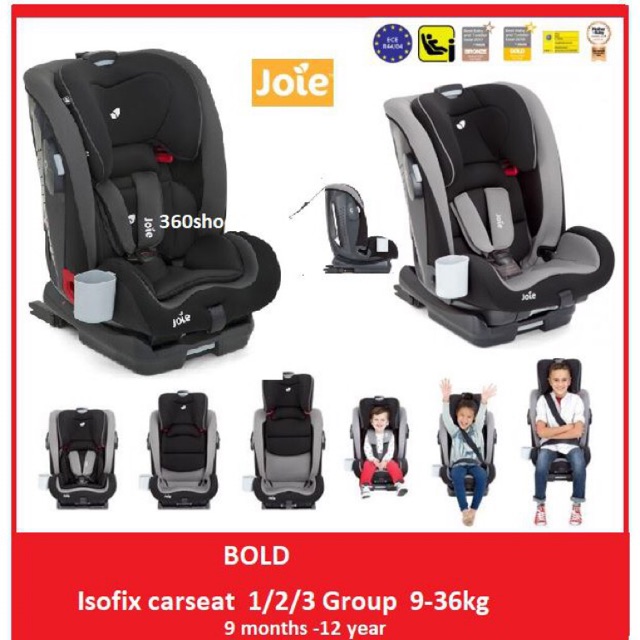 Joie Bold Car Seat Infant Booster Seat With Isofix