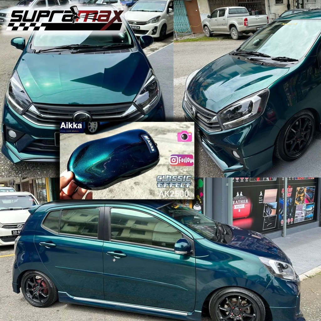 AIKKA AK2500 Midnight Green Classic Green Crystal 2K CAR PAINT Supramax