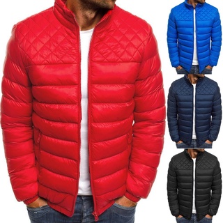 Campera Puffer Acolchado Para Hombre Con Cremallera Con Capucha Bolsillo De Invierno Abrigos Cálidos Outwear | Shopee España