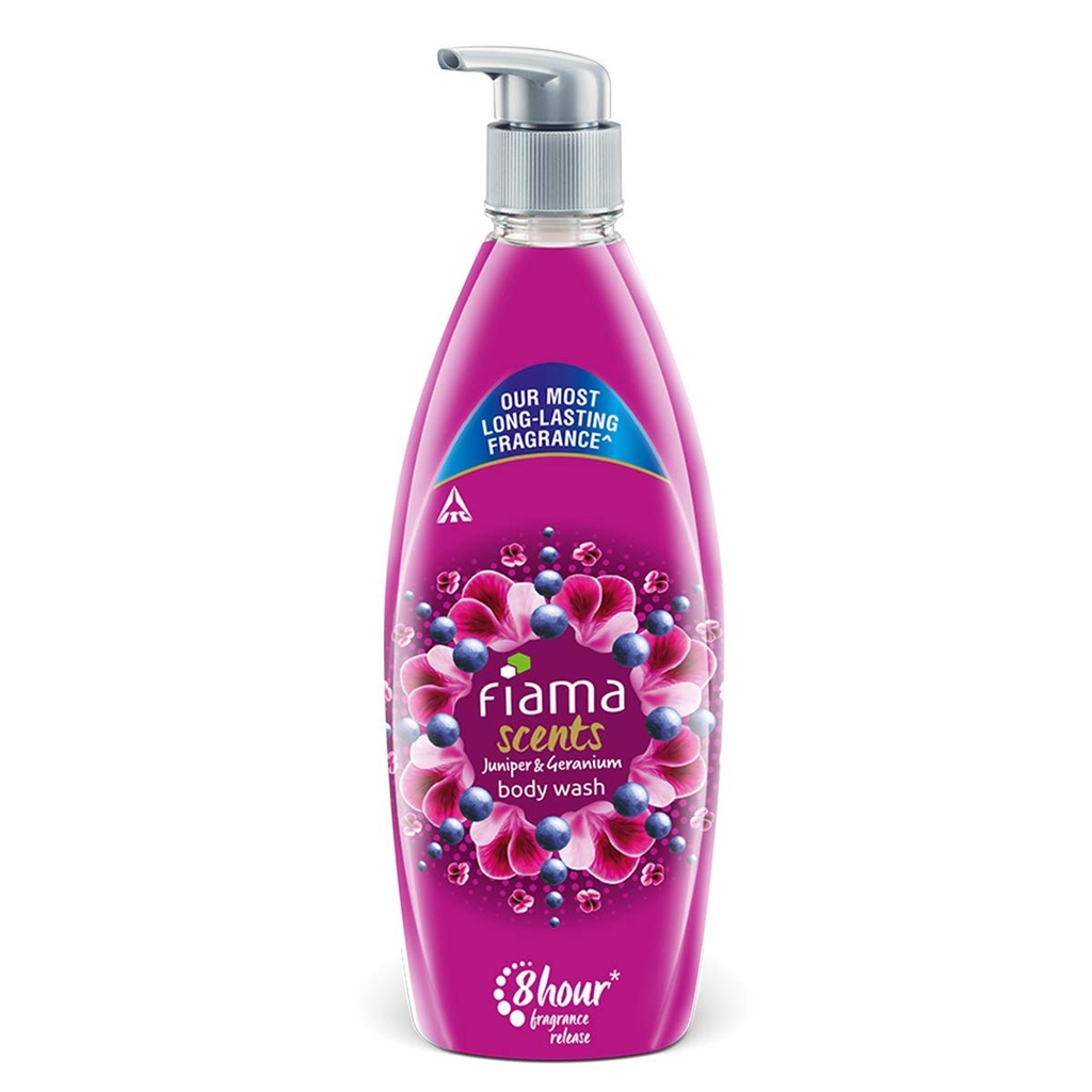 FIAMA SCENTS JUNIPER & GERANIUM BODY WASH 8 HOUR FRAGRANCE RELEASE (500